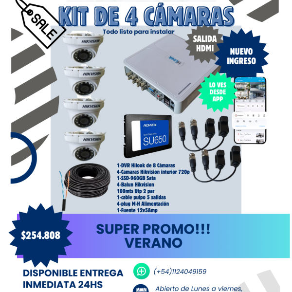 kit de 4 camaras