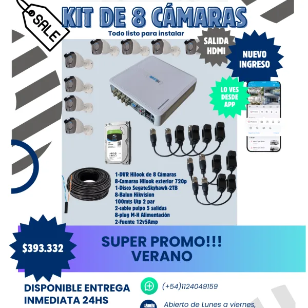 Kit de 8 camaras
