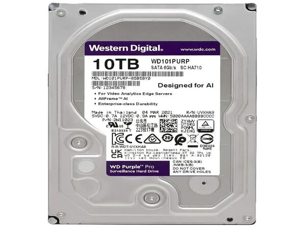 Disco Rigido Hdd Western Digital 10 TB Purple